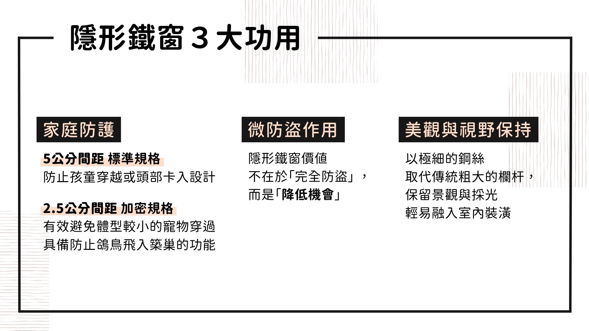 隱形鐵窗功用